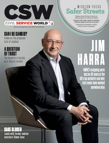 The cover of CSW's spring 2025 issue, with Jim Harra as cover star